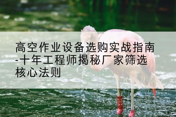 宜都剪叉式升降机厂家-高空作业设备选购实战指南-十年工程师揭秘厂家筛选核心法则