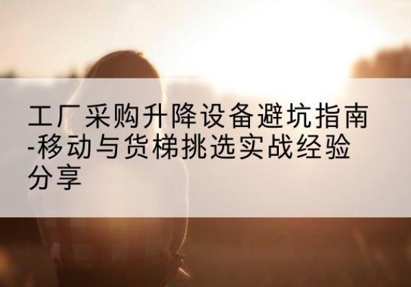 宜都移动式升降机怎么选-工厂采购升降设备避坑指南-移动与货梯挑选实战经验分享