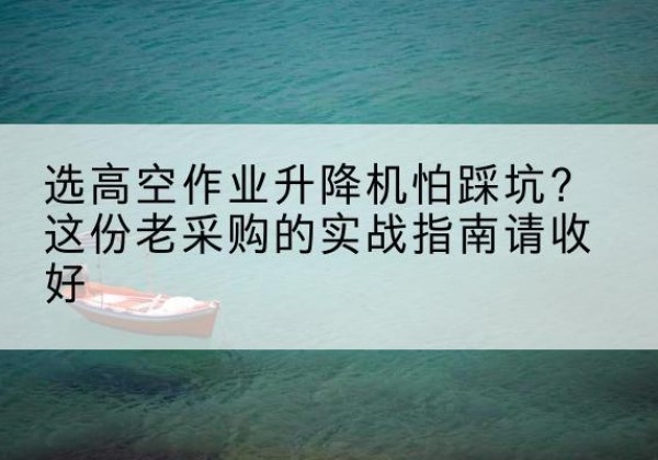 宜都高空作业升降机厂家推荐-选高空作业升降机怕踩坑？这份老采购的实战指南请收好