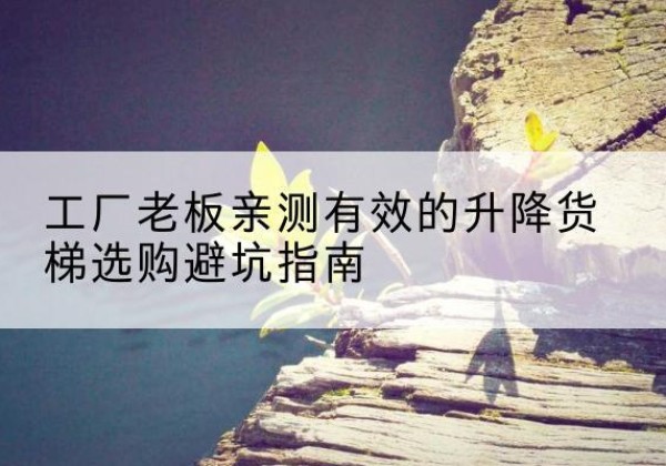宜都升降货梯怎么选-工厂老板亲测有效的升降货梯选购避坑指南